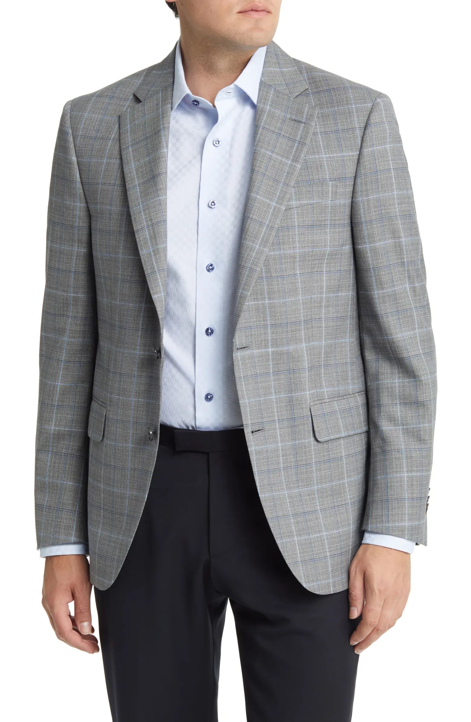 Tailored Fit Plaid Wool Sport Coat | Nordstrom