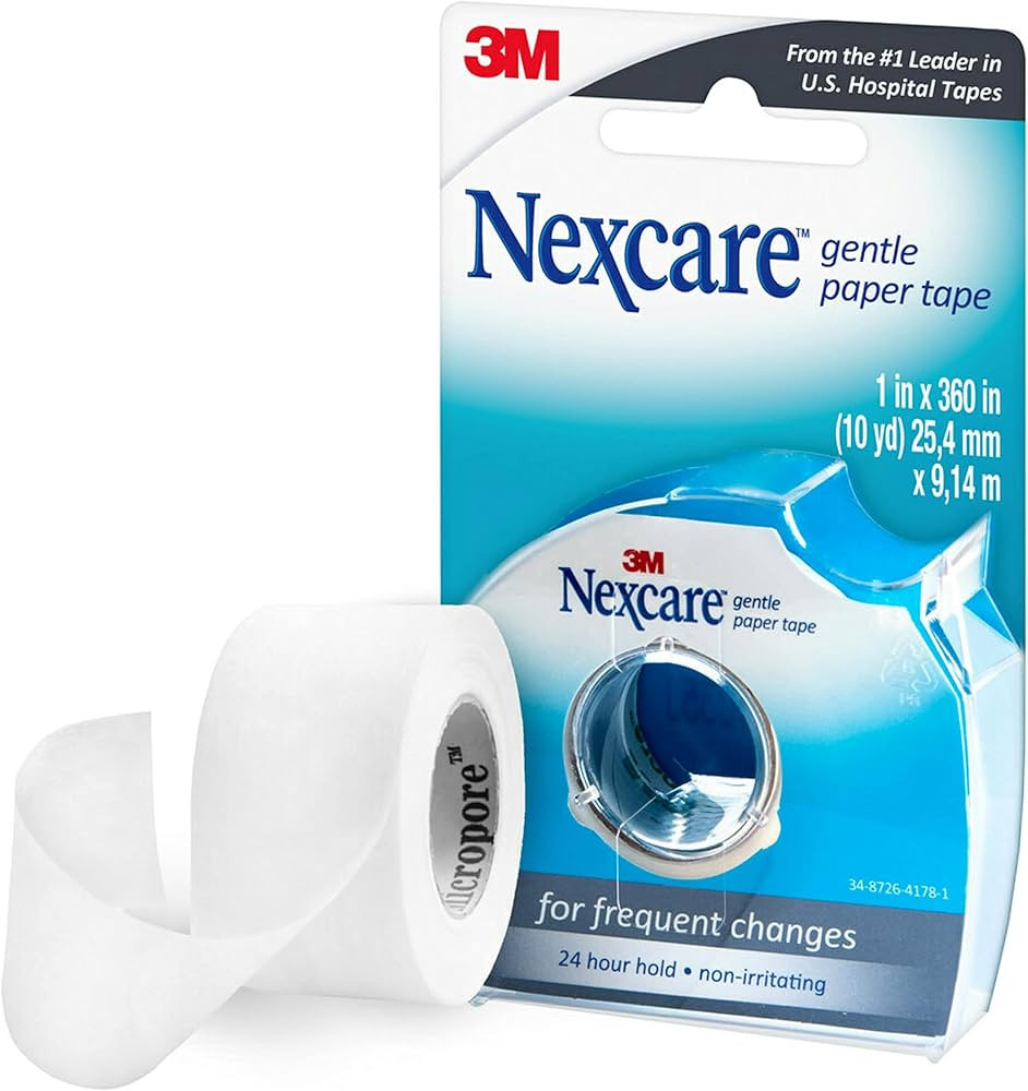 Nexcare Gentle Paper First Aid Tape with Dispenser, Ideal for Securing Gauze and Dressings, 1 in ... | Amazon (US)