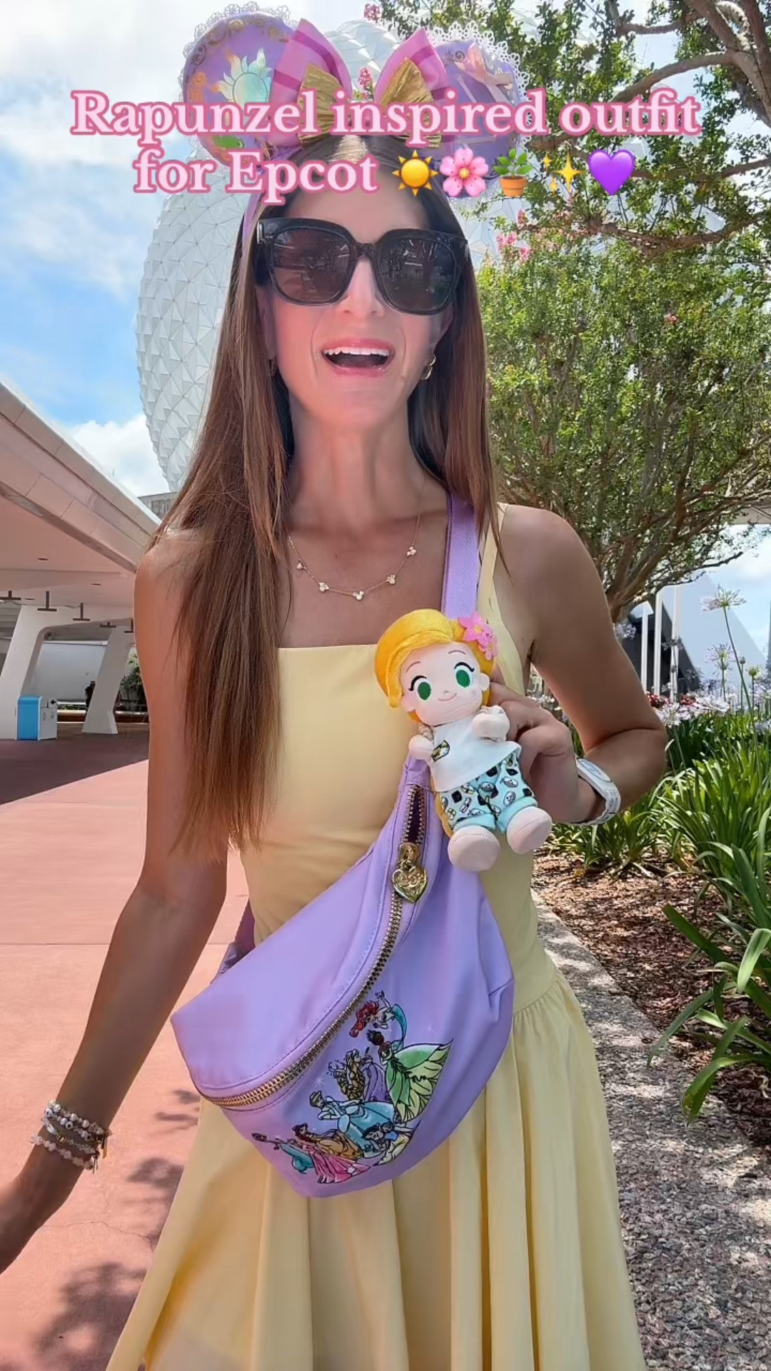 Rapunzel inspired OOTD for Epcot🌸🪴🌈 #disney #disneyworld #disneystyle #disneyinspo #disneyoutfit #disneyootd #epcotoutfit #comfy #aerie #ae #athleticdress #scl #stoneyclover #kendrascott #disneyparks 

#LTKActive #LTKSaleAlert #LTKStyleTip