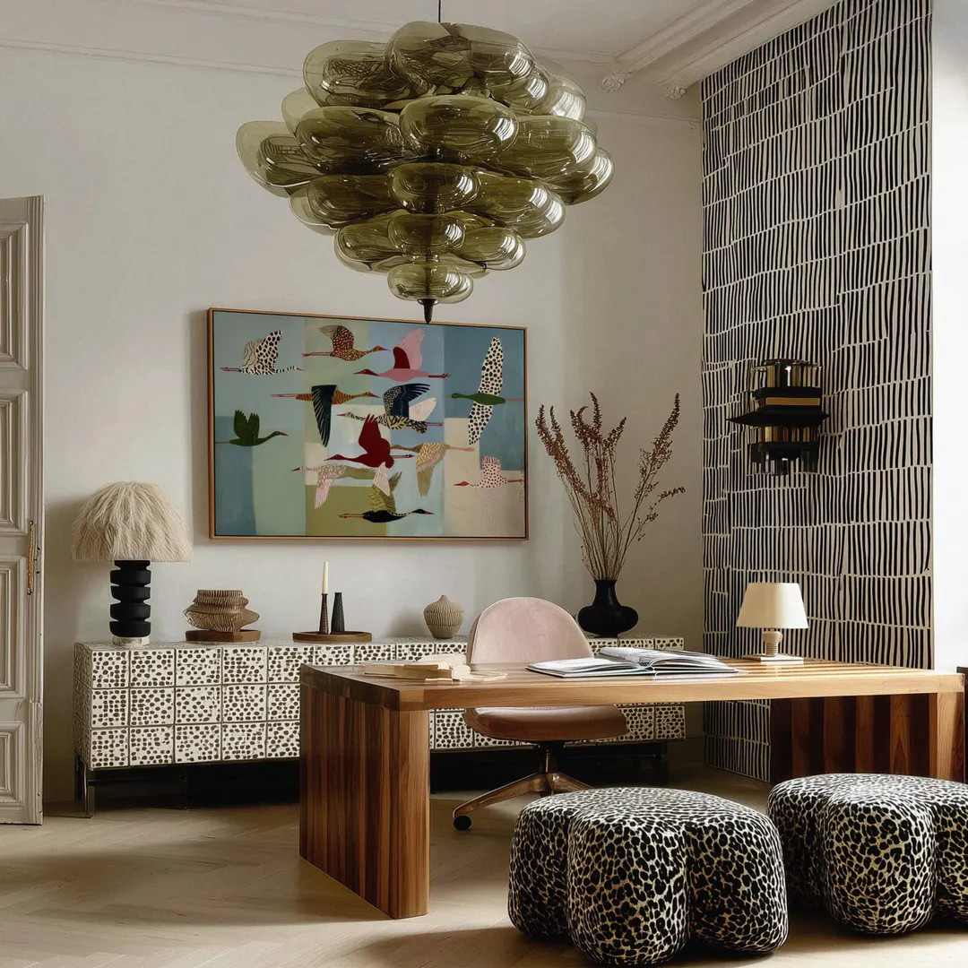 Whimsical Birds Art Print: Colorful Crane Illustration, Modern Folk Decor | Etsy (US)