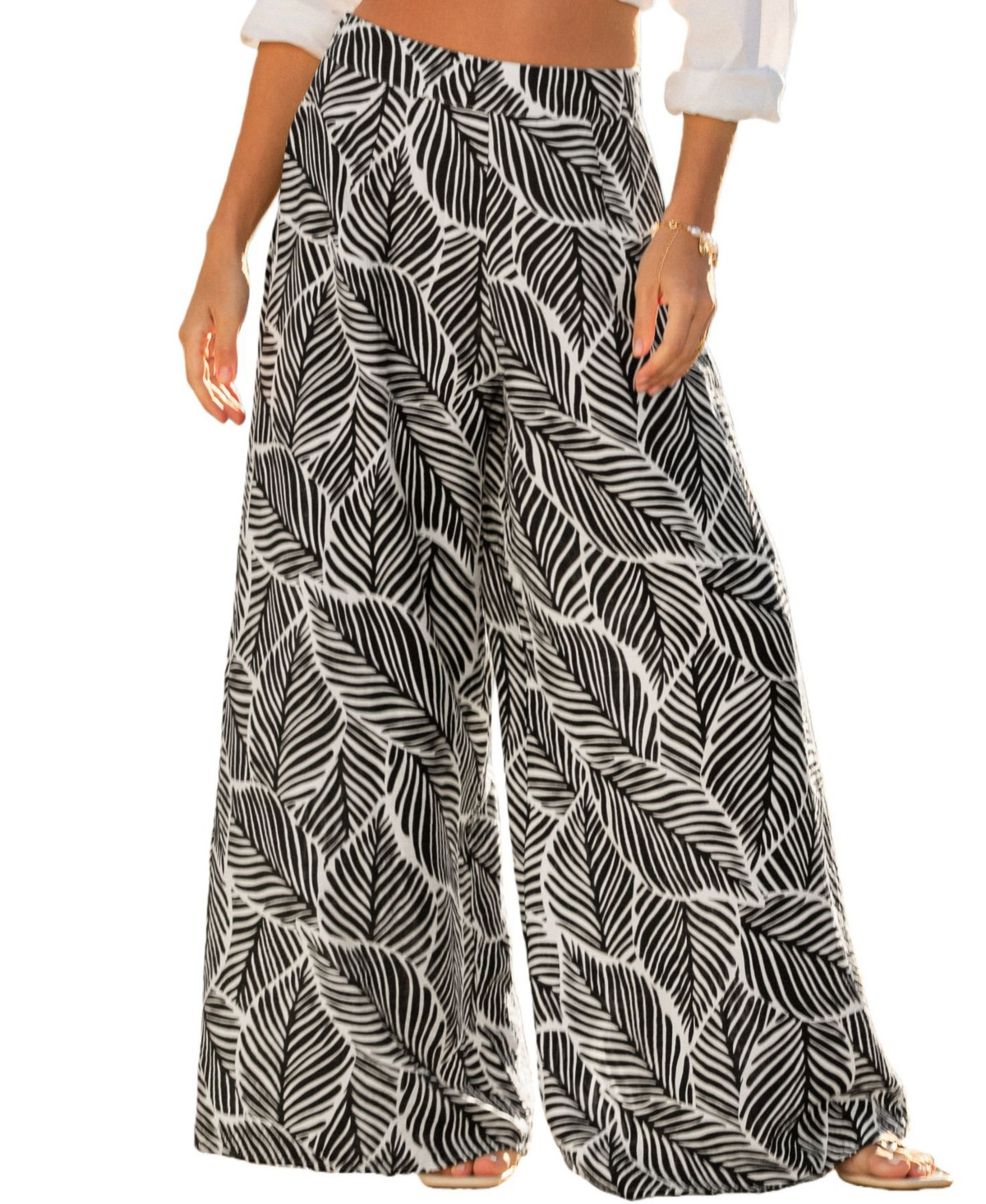 Cupshe Women's Calm Coast Tropical Pants - Black | Macy's