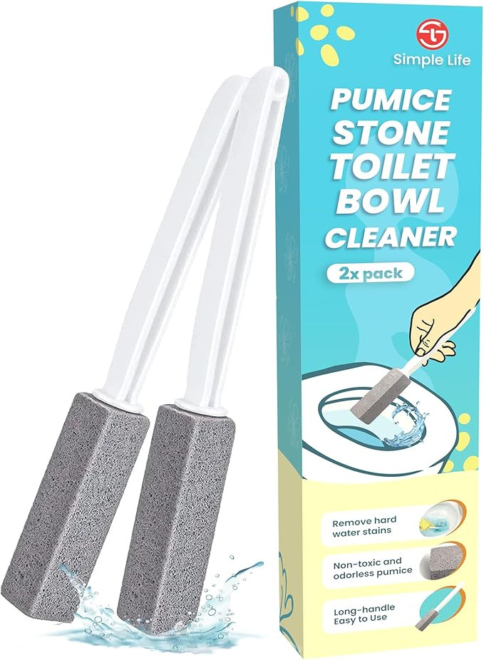 Pumice Stone Toilet Bowl Cleaner | Toilet Pumice Stone with Extra Long Handle | Scouring Stick fo... | Amazon (US)