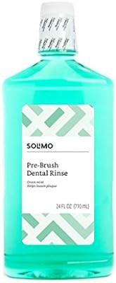 Amazon Brand - Solimo Pre-Brush Dental Rinse, Green Mint, 24 Fluid Ounces | Amazon (US)