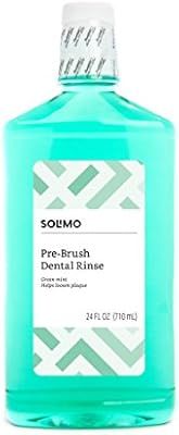 Amazon Brand - Solimo Pre-Brush Dental Rinse, Green Mint, 24 Fluid Ounces | Amazon (US)