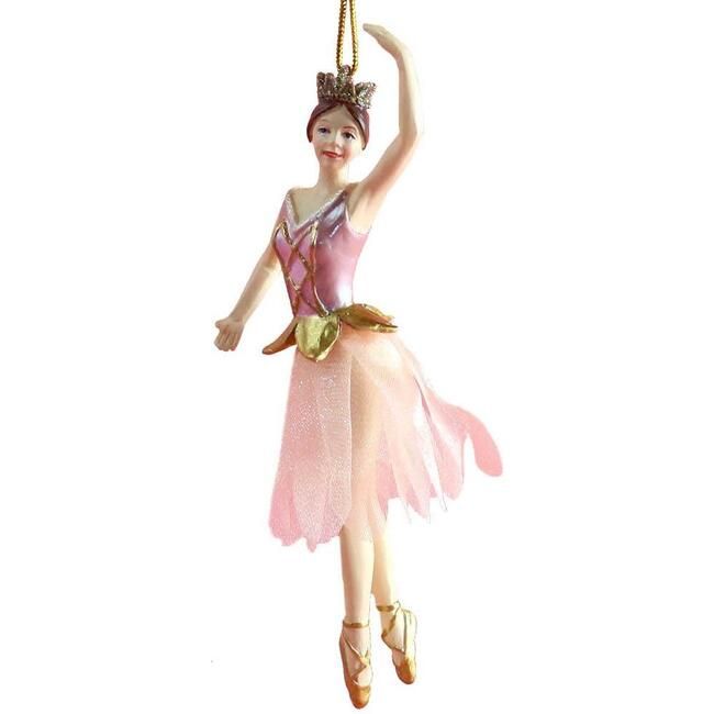Ballerina with Tutu Ornament, Rose Gold | Maisonette