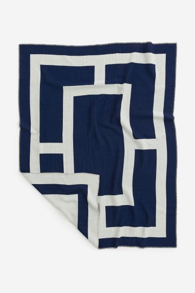 Jacquard-weave Merino Wool Throw | H&M (US)