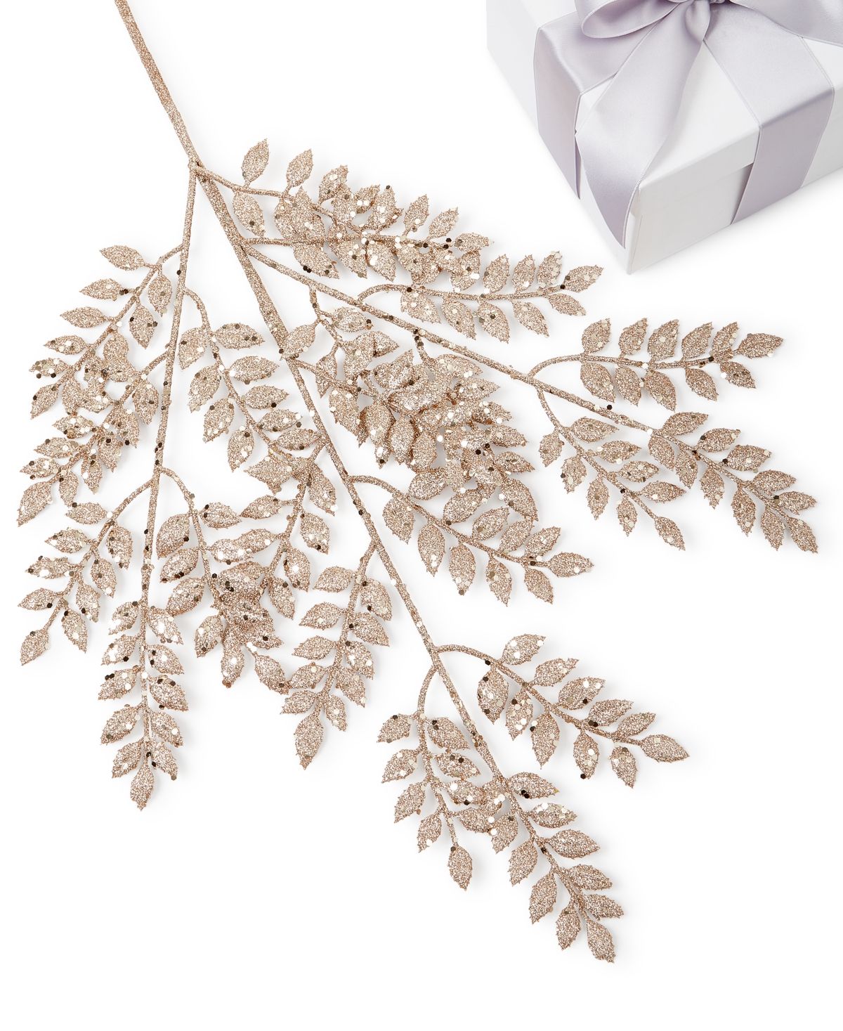 Holiday Lane Linen Holiday Gold-Tone Glitter Leaves Pick, Created for Macy's | Macys (US)
