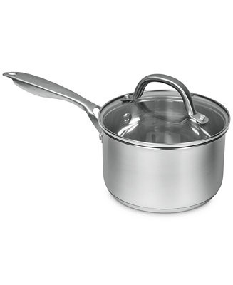 Pro Stainless Steel 1.5-Qt. Saucepan with Glass Lid | Macy's
