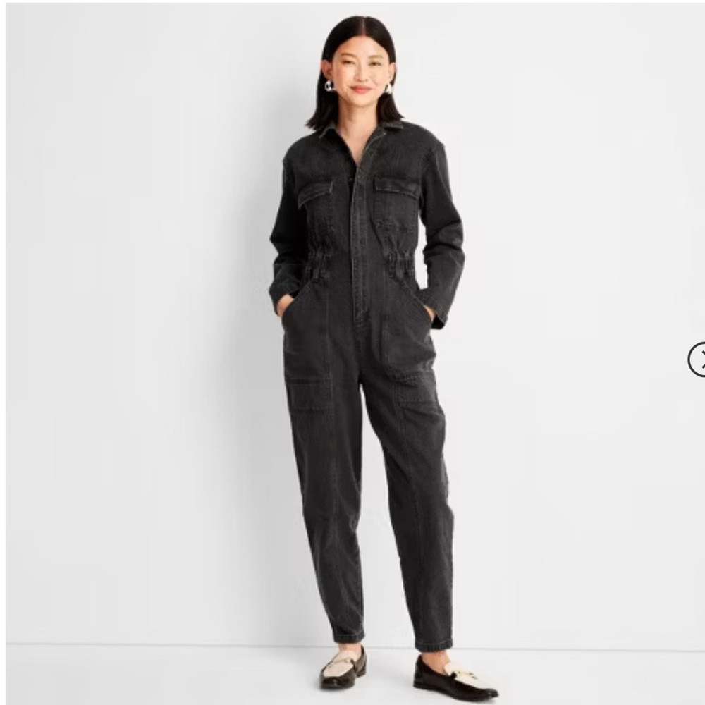 Women's Long Sleeve Denim Jumpsuit - Universal Thread Size 10 NWT | Poshmark