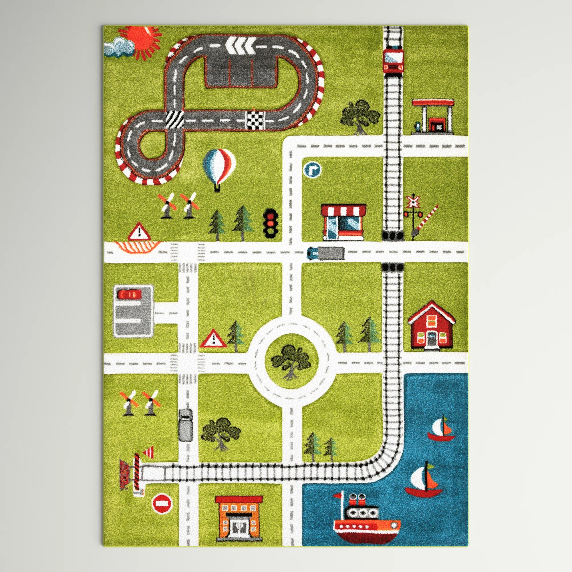 Andover Mills™ Baby & Kids Gaven Green/Ivory Rug & Reviews | Wayfair | Wayfair North America