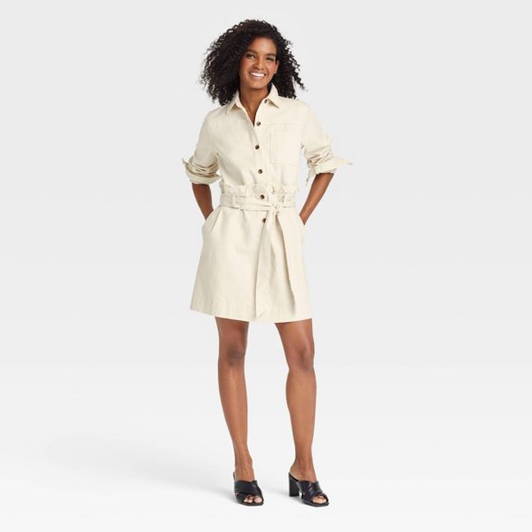 Women's Long Sleeve Button-Down Denim Dress - Who What Wear™ | Target