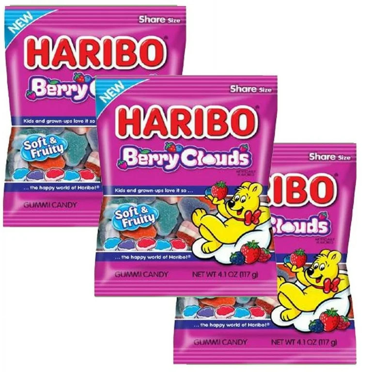 Haribo Berry Clouds, 4.1oz Gummy Bag (3 Pack) | Walmart (US)