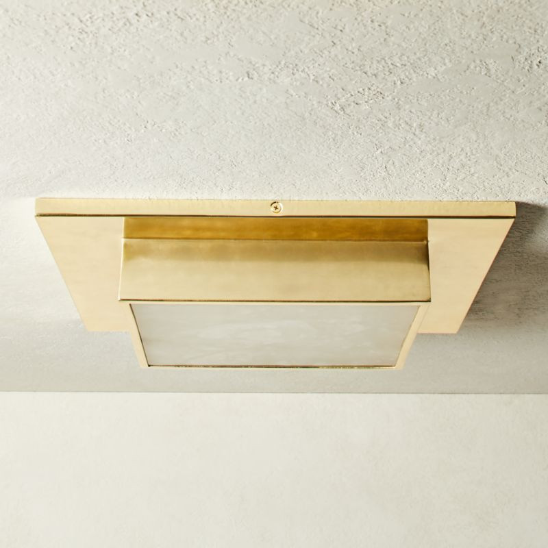 Mavis Alabaster Flush Mount Light + Reviews | CB2 | CB2