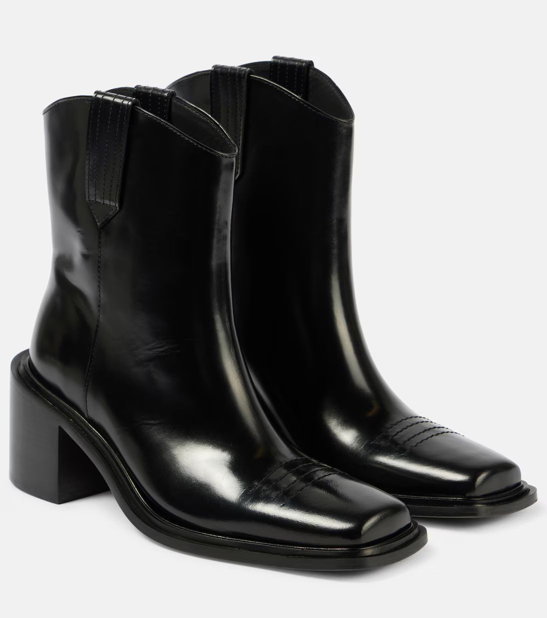 70 polished leather ankle boots | Mytheresa (US/CA)