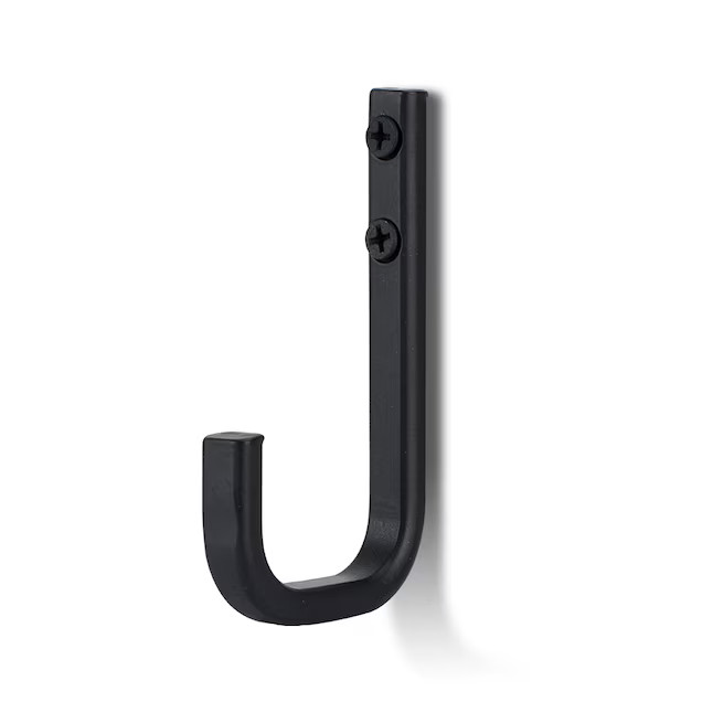 RELIABILT 1-Hook 0.45-in x 3.9-in H Matte Black Decorative Wall Hook (35-lb Capacity) | Lowe's