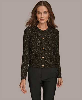 Women's Metallic Cardigan Sweater | Macy's