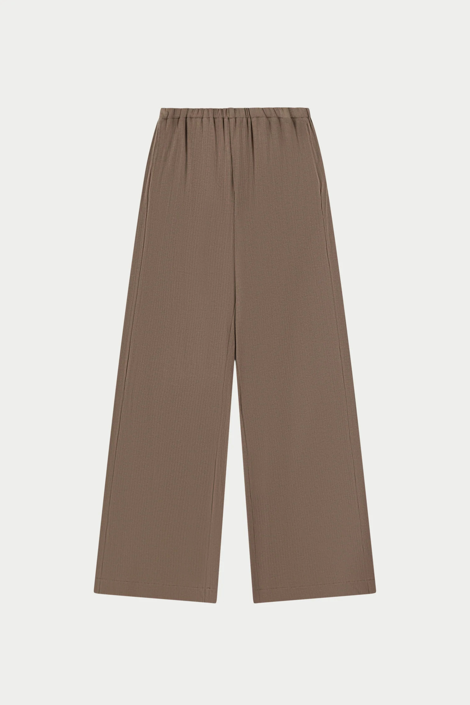 RIBBED TROUSERS - BROWN | The Couture Club