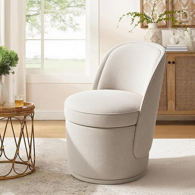 MALOL 360° Swivel Accent Chair- Comfy Living Room Armchair No-Sag Foam & Sturdy Metal Base, Full... | Amazon (US)