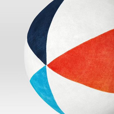 Beach Ball Shaped Throw Pillow White/Red/Blue - Sun Squad™ | Target