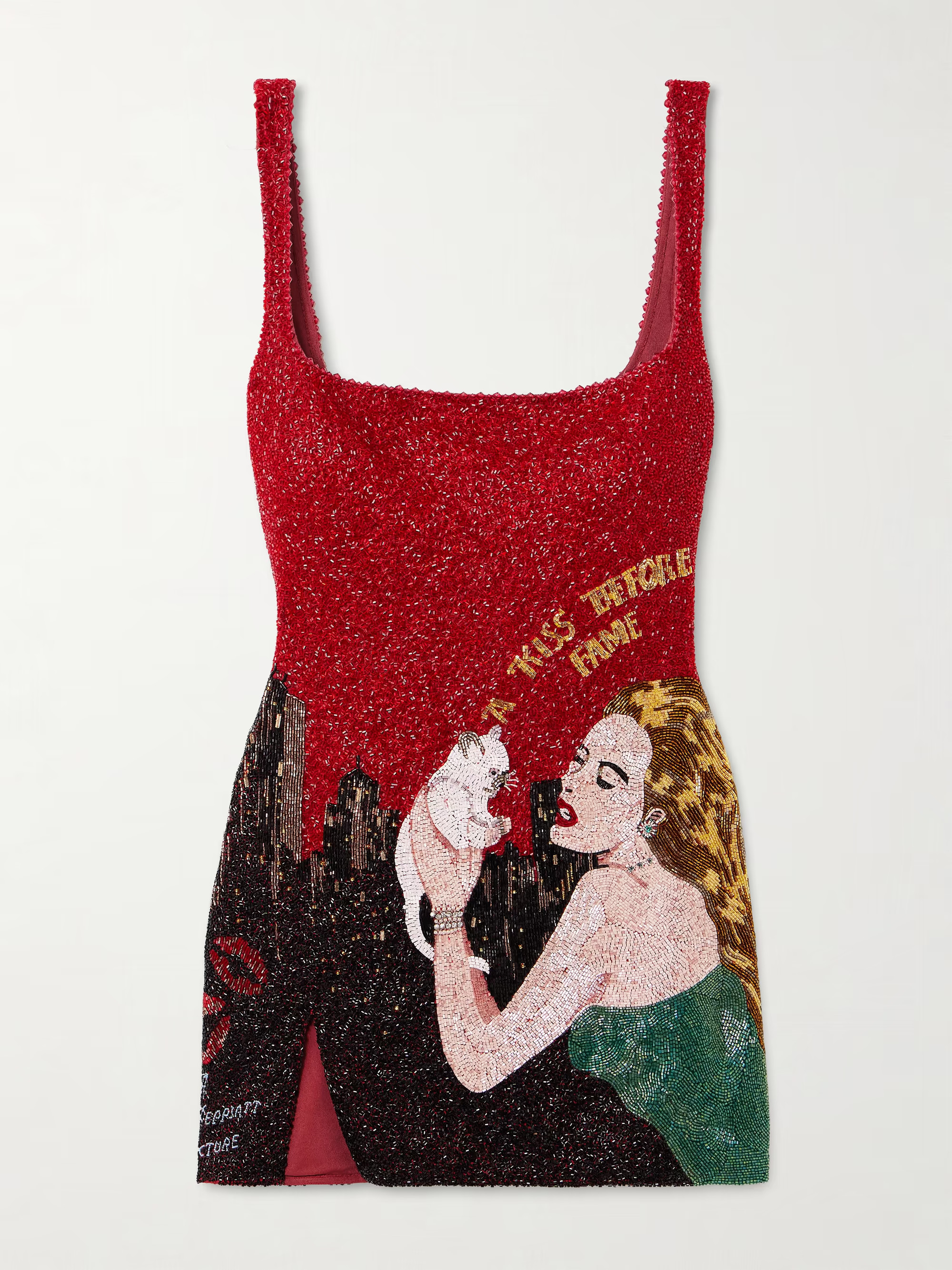 Kitten beaded tulle mini dress | NET-A-PORTER (UK & EU)