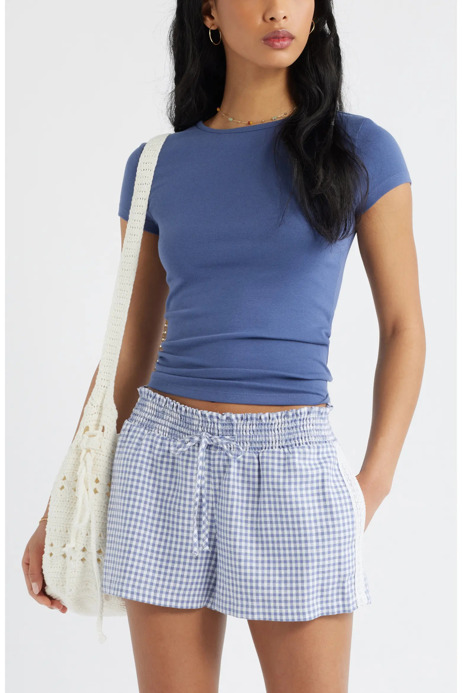 Stretch Cotton Blend Baby Tee (Women) | Nordstrom | Nordstrom