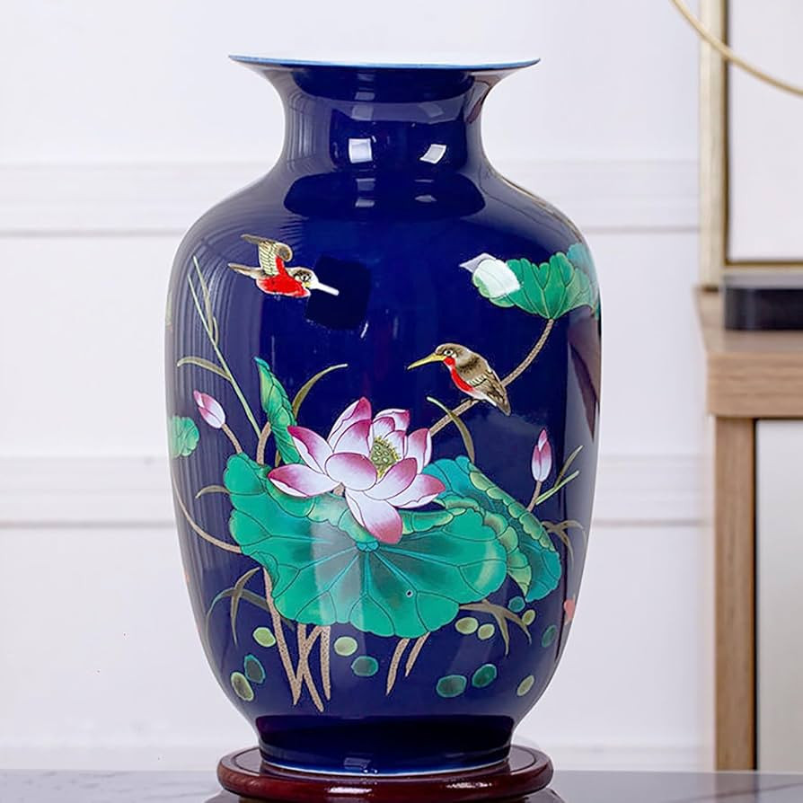 MTME Porcelain Figurines, Jingdezhen Colorful Decorative Flower vase, Home Decor, Wedding Gifts, ... | Amazon (US)