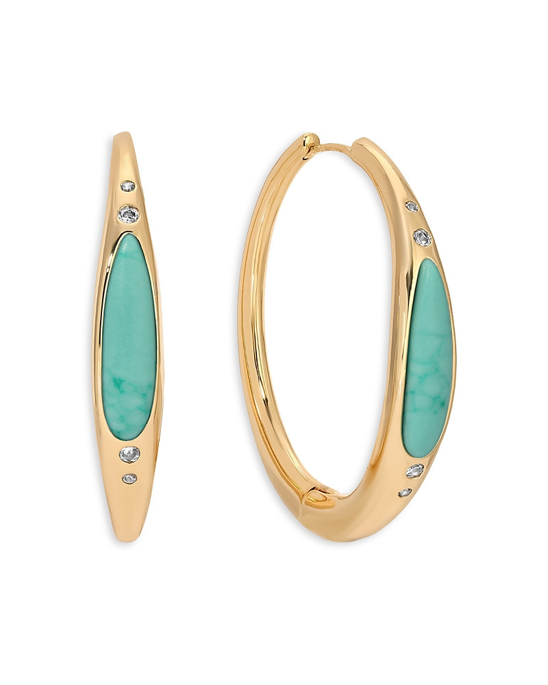 Ettika Turquoise Solstice Turquoise & Cubic Zirconia Hoop Earrings | Bloomingdale's (US)