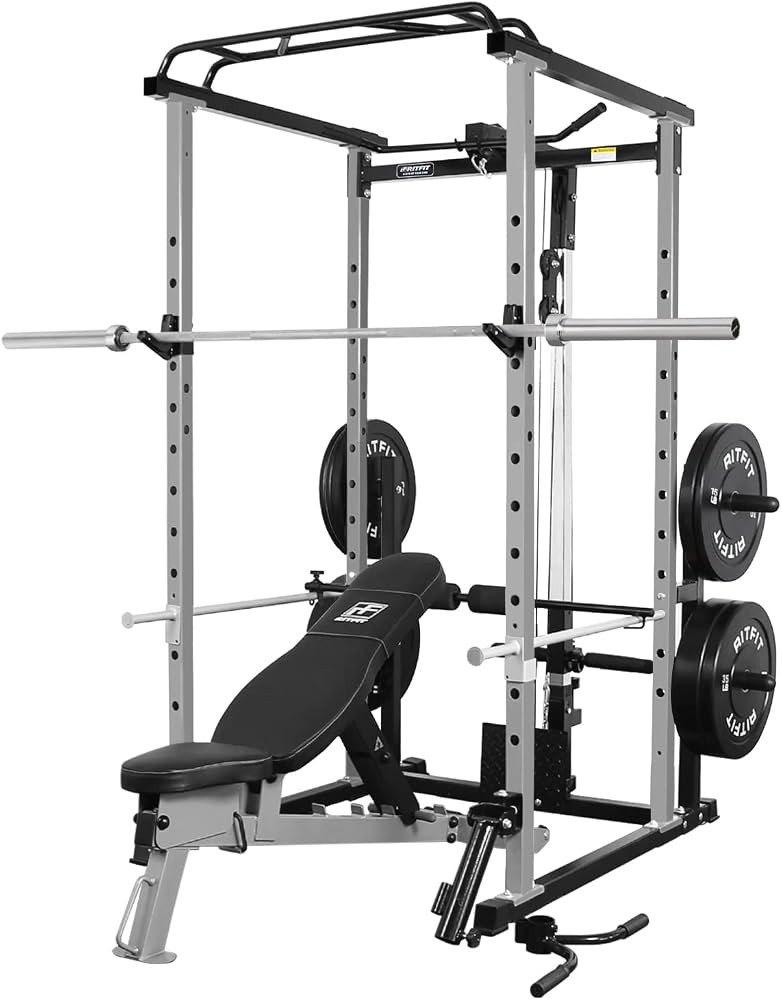 RitFit Garage & Home Gym Package Includes Optional 1000LBS Power Cage with LAT Pull Down,Weight B... | Amazon (US)