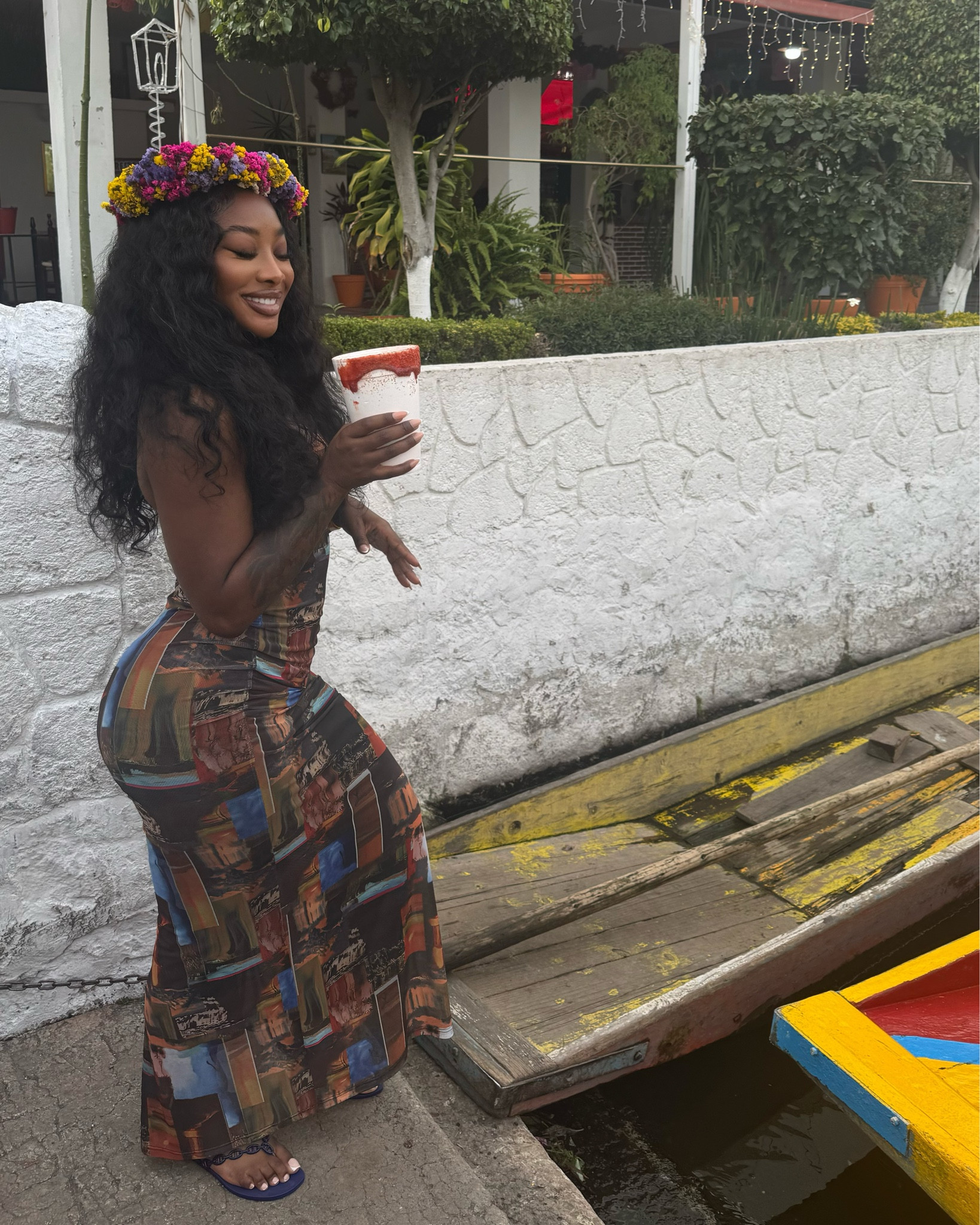 Another Travel Queens look that I wore in Mexico City. It was such a vibrant and colorful city and this dress was perfect! So cute and comfortable, you can dress it up or down. I am wearing a size small. My shoes are the Hermes Island sandals, I think this blue color may be discontinued.

#LTKSeasonal #LTKSummerEdit #LTKStyleTip