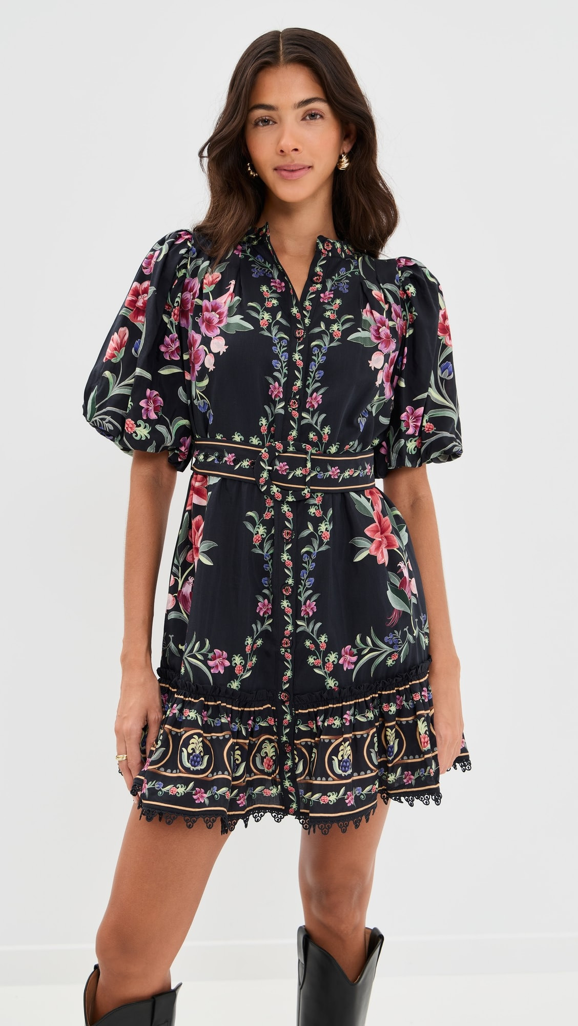 Belle Garden Black Mini Dress | Shopbop