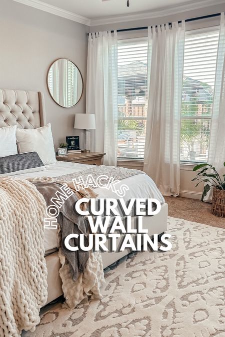 Curved curtain connectors and curtain update! 

#LTKhome #LTKFind #LTKunder100