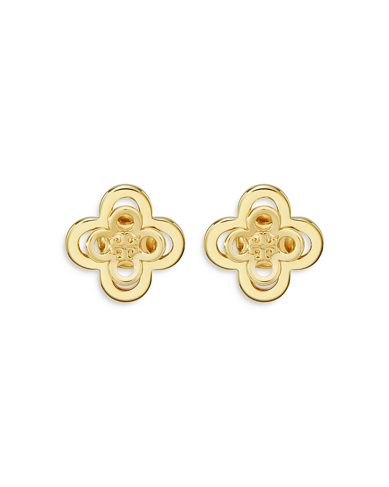 Tory Burch Kira Clover Stacked Stud Earrings in Gold Tone | Bloomingdale's (US)