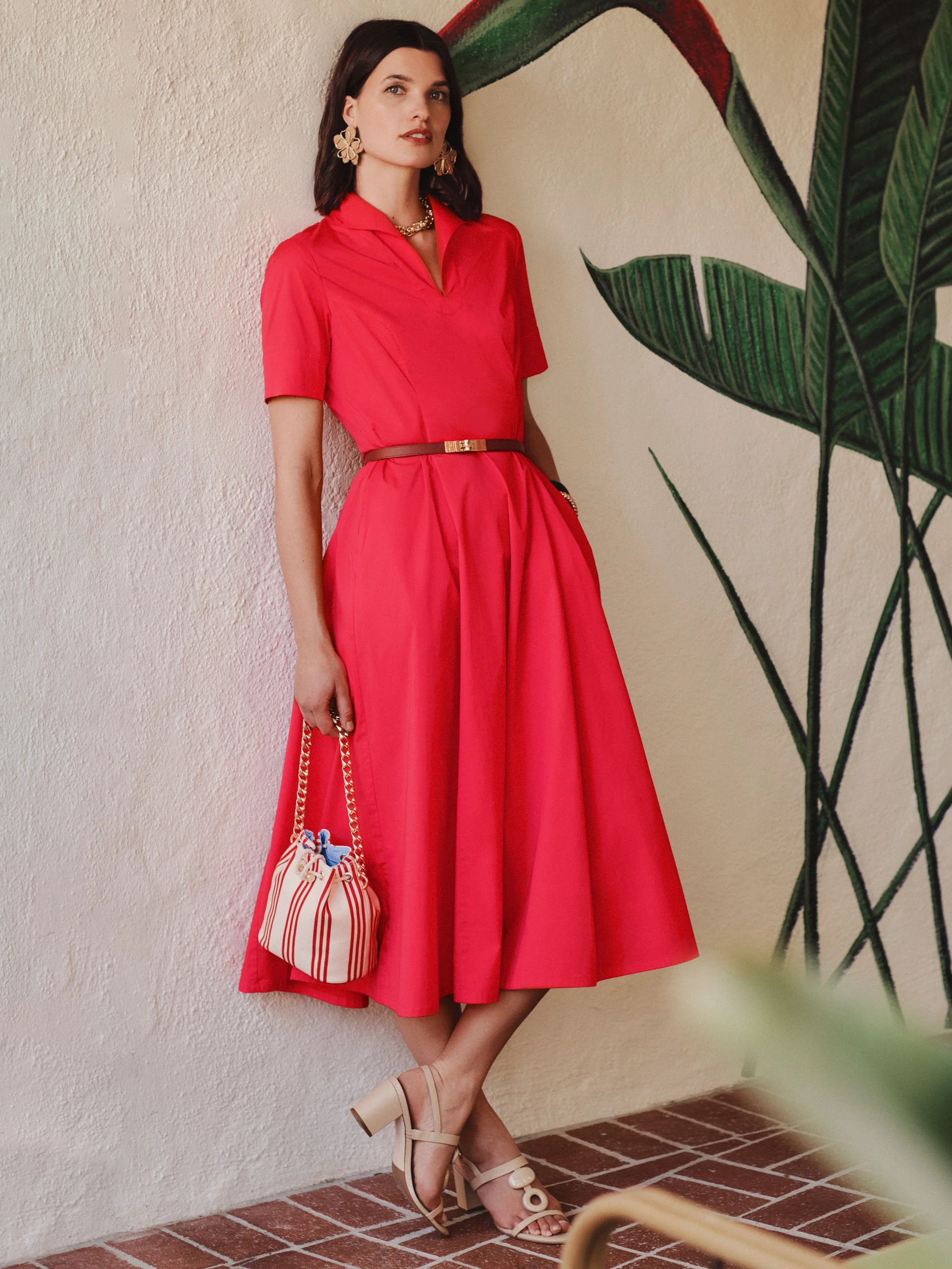 Hibiscus Solid Lily Dress | Women's Dresses | J.McLaughlin | J.McLaughlin