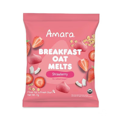 Amara Organic Breakfast Oat Melts Strawberry Baby Snack - 7g | Target