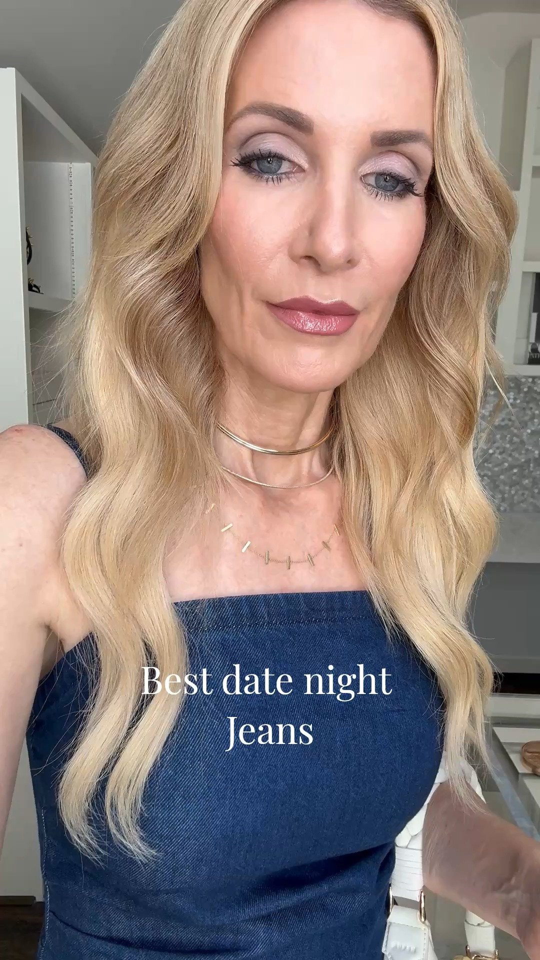 These slimming Mother jeans are hands down one of the most flattering pairs of denim I own 👖 They give you legs for days and look so chic paired with this strapless Madewell denim top for the perfect date night outfit. Size 24 in jeans. 

 #MotherDenim #DateNightStyle #LTKOver40 #LTKgrwm #LTKSeasonal #LTKOver40
