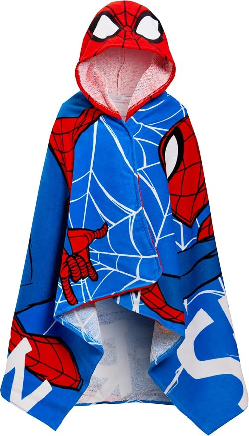 Spiderman Hooded Towel 100% Cotton Dress Up Avengers Poncho Kids Bath Beach Towel Swimming Wrap B... | Amazon (US)