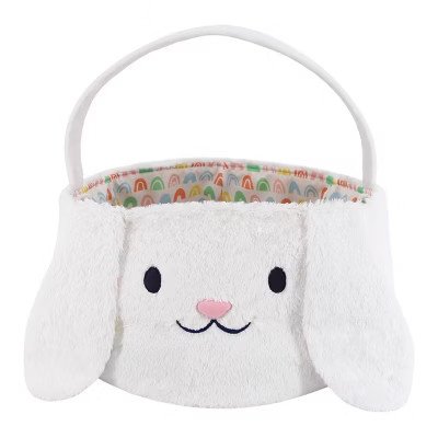Circular Plush Decorative Easter Bunny Basket - Spritz™ | Target