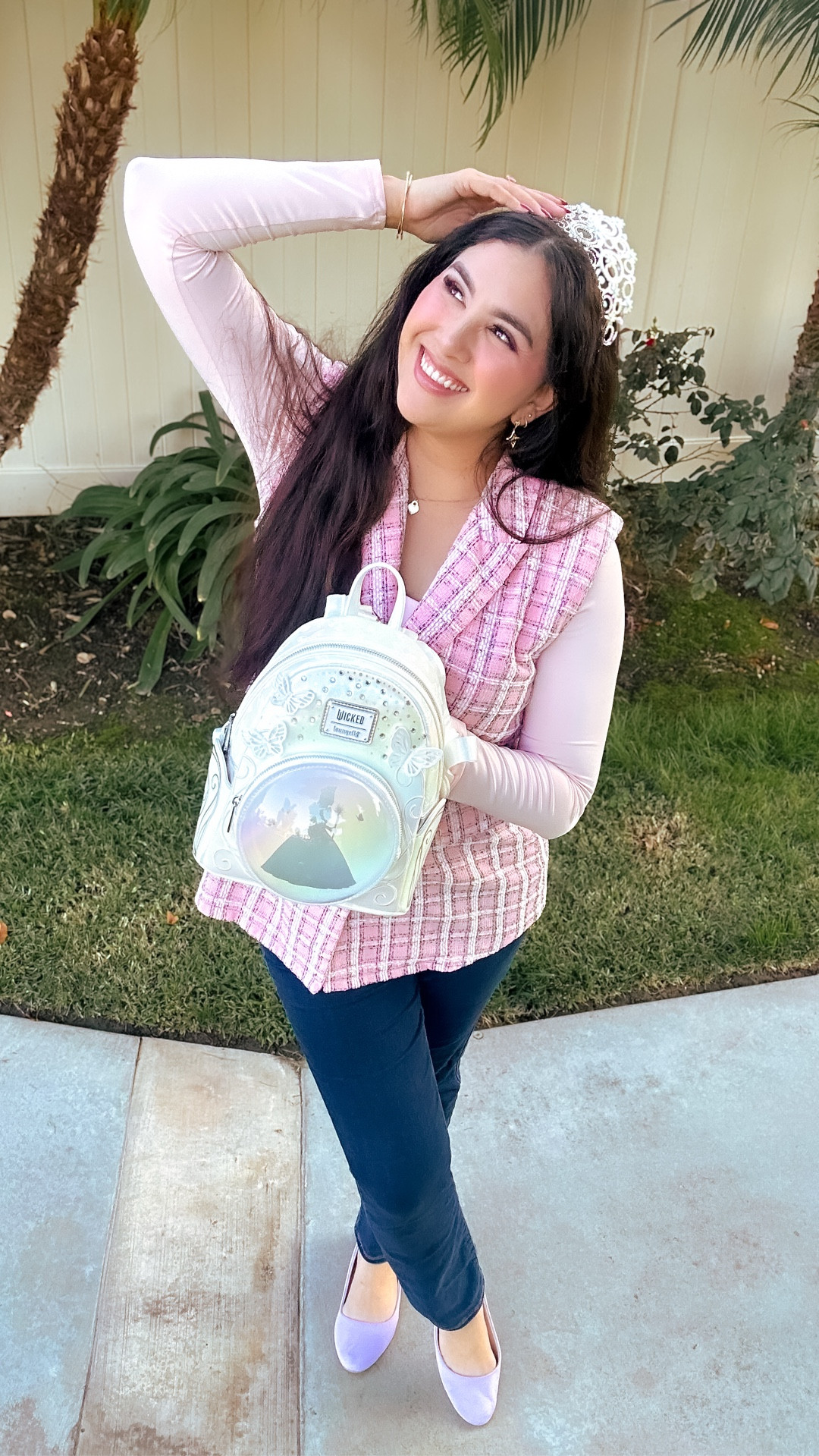 💖 Feeling positively Glinda-fied! With Wicked: For Good coming out soon, I had to channel my inner Good Witch with a preppy, pink, and playful twist. 👑

🥰 Pink makeup, a touch of sparkle, and a crown for that extra dazzle — plus chic luxury sunglasses to tie it all together. 

🎥🎞️It’s the perfect look for seeing the movie or spending a magical day at Universal Studios Hollywood & celebrating your fandom for Wicked.

➕Follow for more glam outfit ideas and fandom fashion inspiration you can wear anywhere!

Glinda the good witch, Galindo outfit, Glinda backpack, Glinda inspired beauty makeup look, pink ootd, Wicked, Wicked For Good, Angie’s Magical Style, Girly outfit, luxury glasses

#LTKHalloween #LTKBeauty #LTKTall