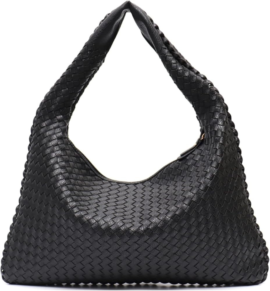 Handmade Woven Hobo Women Top-handle Shoulder Bags Large Capacity Shopping Dumplings Bag Casual U... | Amazon (US)