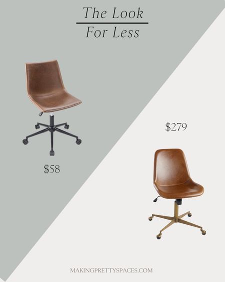 Shop this look for less featuring my office chair and an Amazon dupe!
Leather office chair, brown chair, swivel chair, office accessories, office, chair

#LTKunder100 #LTKstyletip #LTKhome