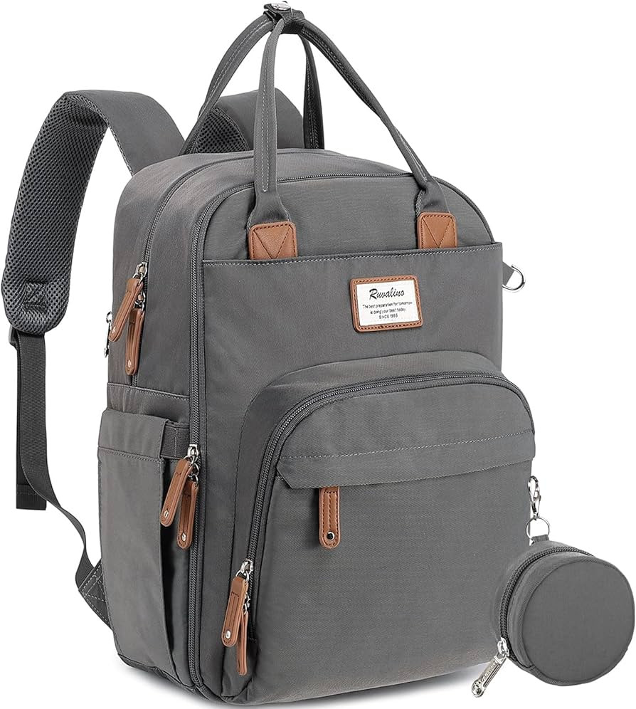 RUVALINO Diaper Bag Backpack, Multifunction Travel Back Pack Maternity Baby Changing Bags, Large ... | Amazon (US)