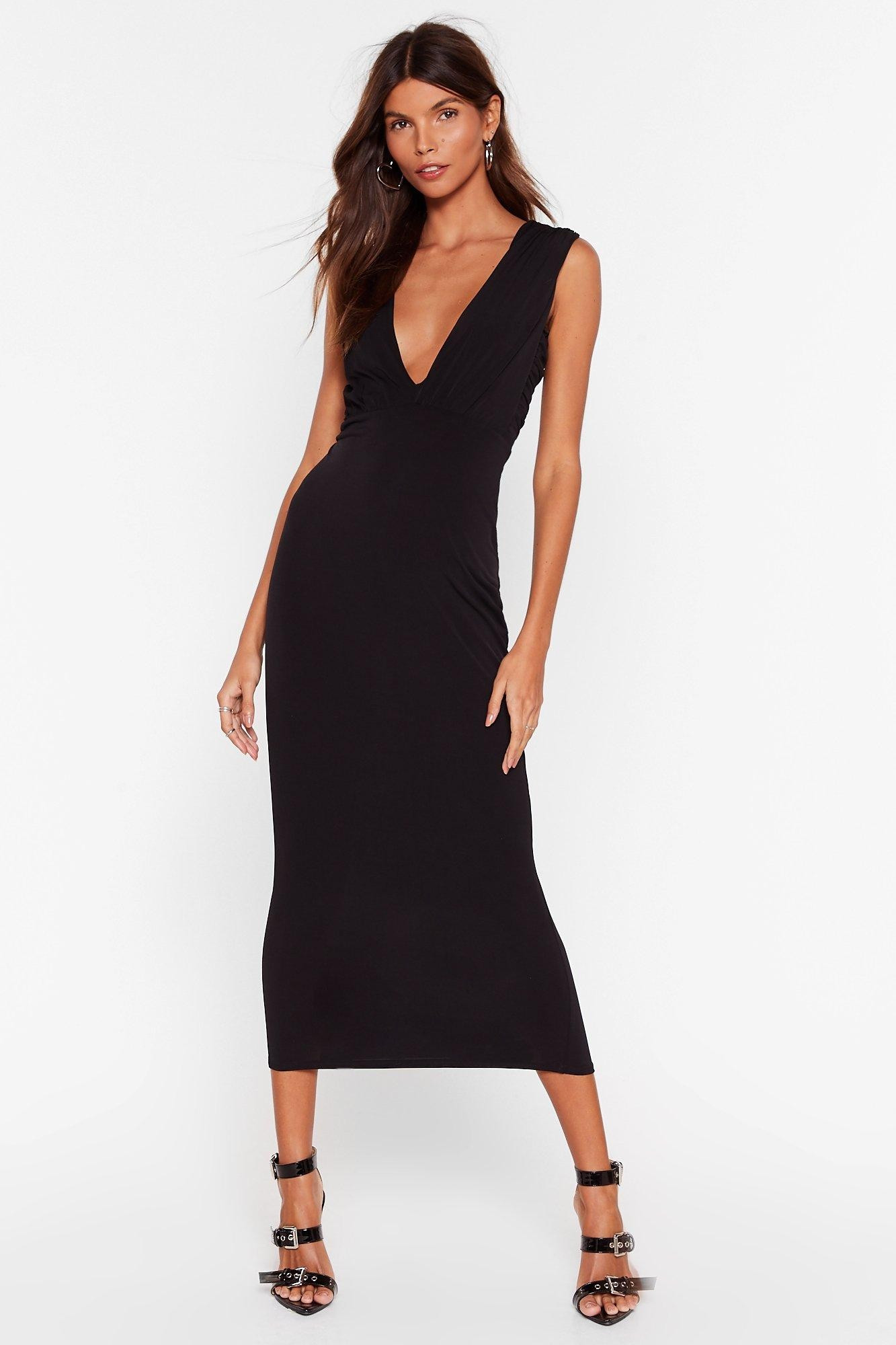 V Myself and I Slinky Midi Dress | NastyGal (US & CA)
