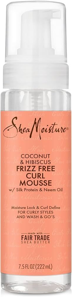 SheaMoisture Curl Mousse Coconut and Hibiscus for Frizz Control Styling Mousse with Shea Butter 7... | Amazon (US)