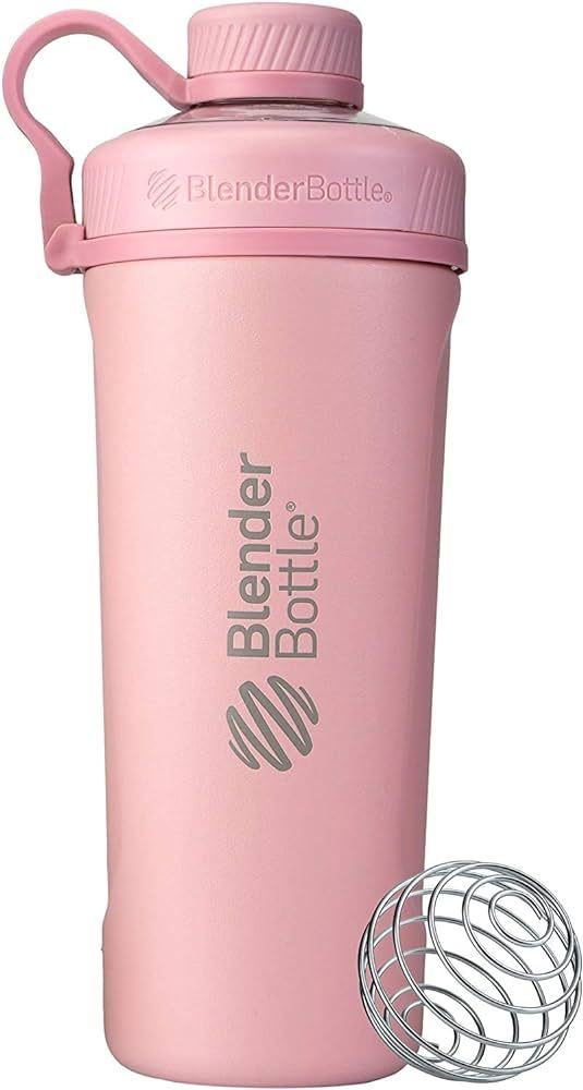 BlenderBottle Radian Shaker Cup Insulated Stainless Steel Water Bottle with Wire Whisk, 26-Ounce, Ma | Amazon (US)