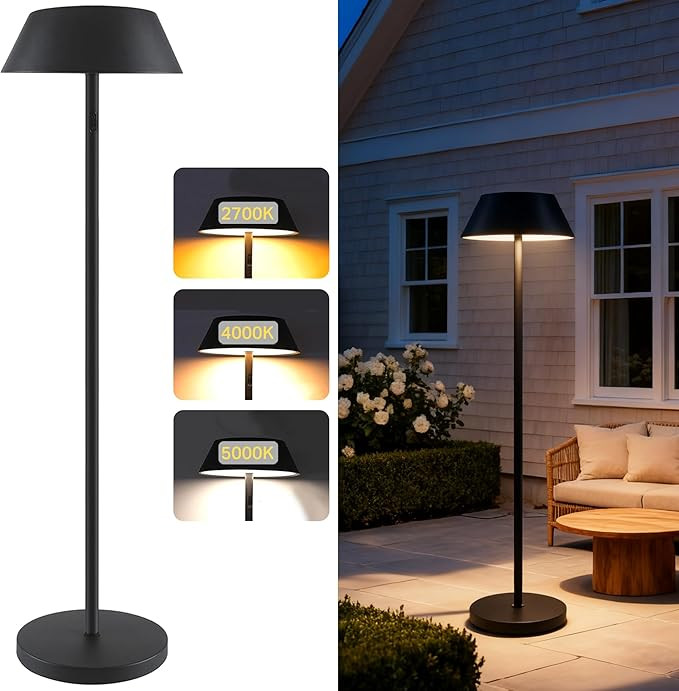 Outdoor Solar Powered Floor Lamp for Patios, Decks, Outdoor Living Spaces, Reading - Tall, Ultra ... | Amazon (US)