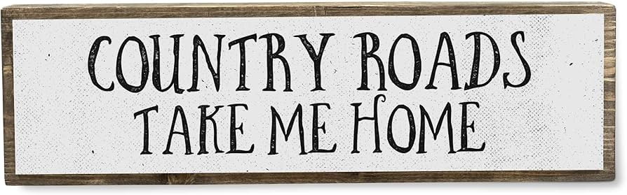 Southern Wood Signs (Medium - Wood And Metal, Country Roads Take Me Home) | Amazon (US)