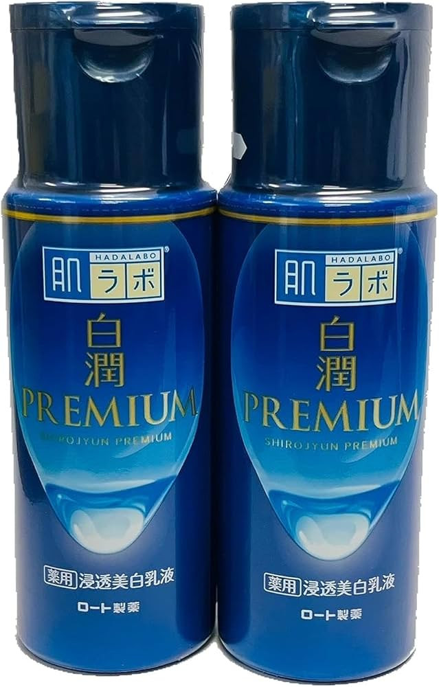 Hada Labo Rohto Shirojyun Premium Penetration Brightening Emulsion 140ml x 2 bottle set | Amazon (US)