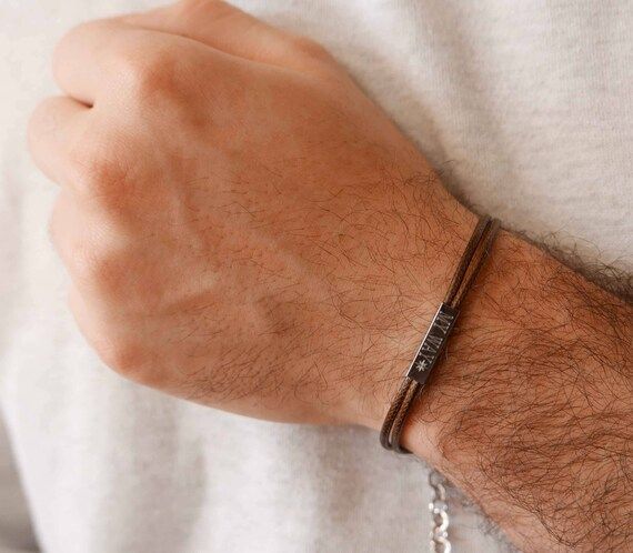Men's Engraved Bracelet  Men's Personalized Bracelet | Etsy | Etsy (US)