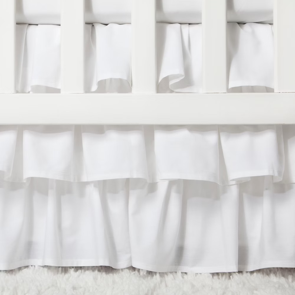 Crib Skirt Ruffle - Cloud Island™ White | Target
