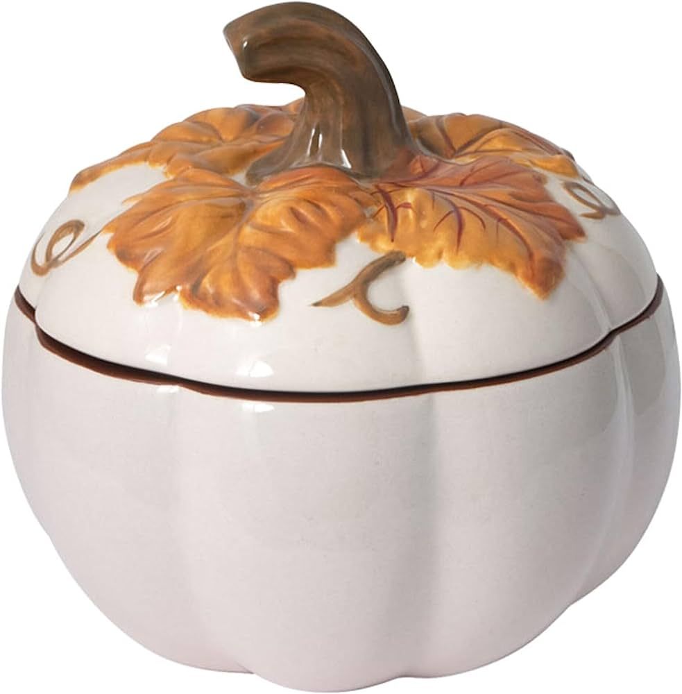 Pfaltzgraff Autumn Berry Covered Pumpkin Bowl, Holds 20 Ounces, Cream | Amazon (US)